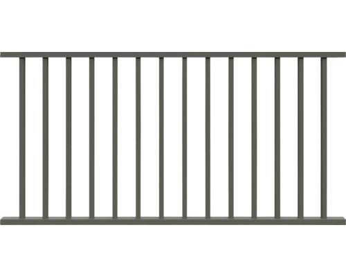 Metallzaun mit vertikalen Stäben