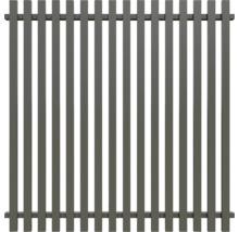 Élément de clôture avec lattes verticales pour l'extérieur