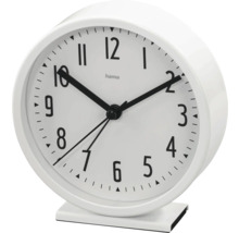 Réveil Hama blanc avec aiguilles des heures, des minutes et des secondes