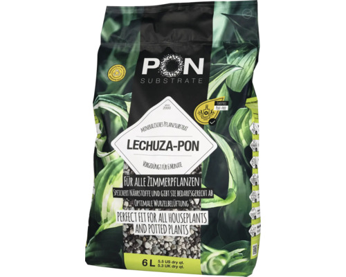 LECHUZA PON Pflanzsubstrat im 6 Liter Sack für Zimmerpflanzen