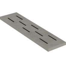 Grauer Beton Kanaldeckel mit Schlitzen