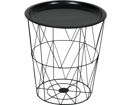 Table d'appoint décorative en métal avec plateau