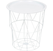 Table d'appoint avec panier en fil métallique