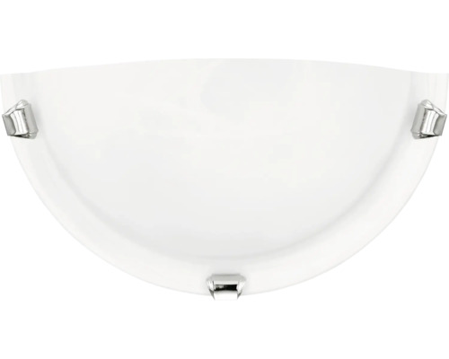 Halbrunde Wandleuchte mit Chrombefestigung