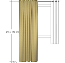 Gardine, 245 mal 140 Zentimeter