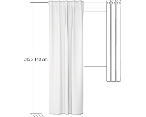 Blickdichter Vorhang, 245 x 140 cm