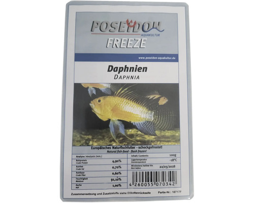 Poseidon Freeze Daphnien Aquarienfischfutter Packung
