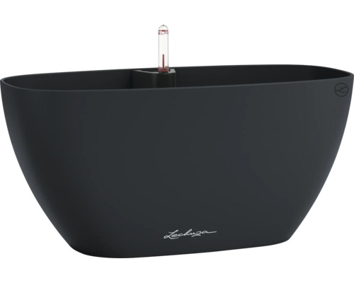 Pot de fleurs noir avec indicateur de niveau d'eau