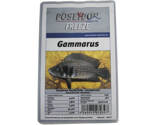 Poseidon Freeze Gammarus Fischfutter