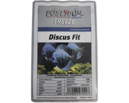 Poseidon Freeze Discus Fit Fischfutter, tiefgefroren, 100 Gramm