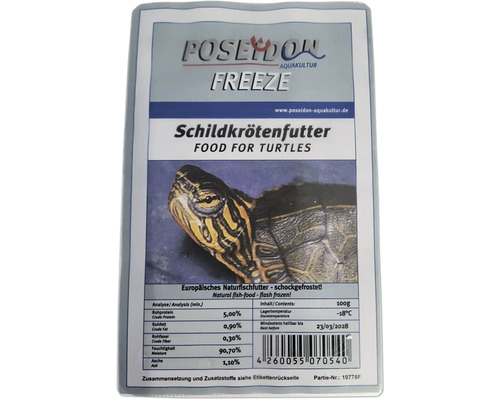 Poseidon Freeze Schildkrötenfutter Verpackung