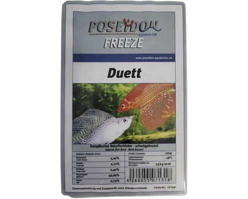 Aliments pour poissons congelés Poseidon Duett