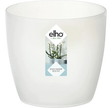 Weißer Blumentopf mit Elho Logo