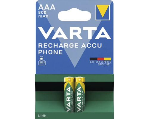 Varta Recharge Accu Phone AAA 800 mAh en lot de deux