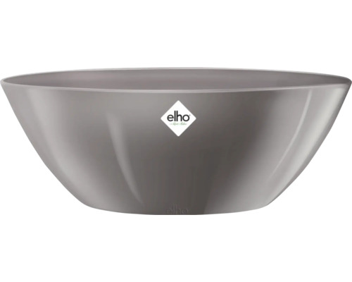 Grauer Blumentopf mit Elho Logo