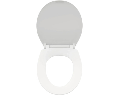 Abattant de WC en plastique, position ouverte