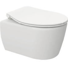 WC suspendu à fond creux en céramique avec siège de WC