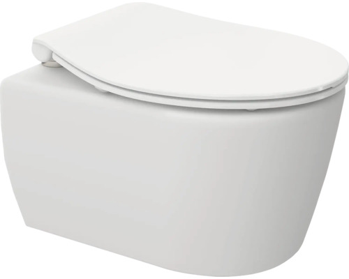 WC suspendu à fond creux en céramique avec siège de WC
