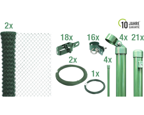 Clôture en grillage simple torsion complète avec poteaux, fil et accessoires et garantie fabricant de 10 ans
