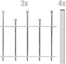 Zaunelement mit Stabmatten und Pfosten