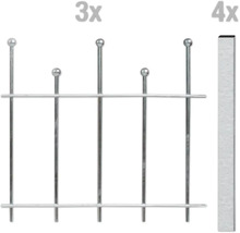 Metallzaunpfosten mit drei- und vierfacher Strebenaufnahme