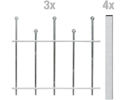 Metallzaunpfosten mit drei- und vierfacher Strebenaufnahme