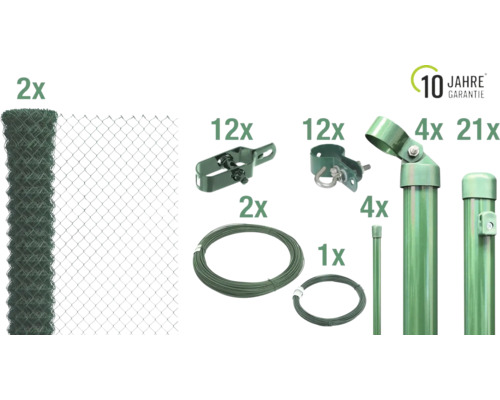 Clôture complète en grillage avec rouleau de grillage, fil de ligature, fil de tension, contrefiche de clôture, poteau de clôture et accessoires avec une garantie de dix ans