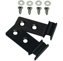 Deux supports de tringle à rideaux avec vis et rondelles