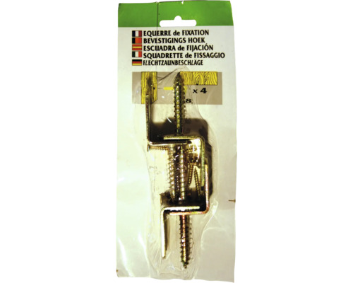 Equerre de fixation avec vis dans l'emballage