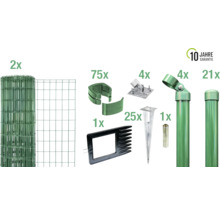 Komplettes Zaunbausatz-Set mit Drahtrolle, Zaunpfosten und Zubehör