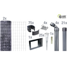 Komplette Zaunanlage mit Drahtrolle und Zubehör