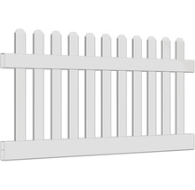 Clôture à lattes blanche