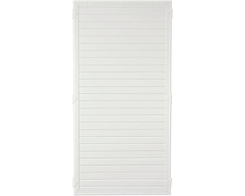 Weiße Rollladentür mit horizontalen Lamellen für den Innenbereich
