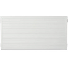 Weisse Zaunblende aus Kunststoff