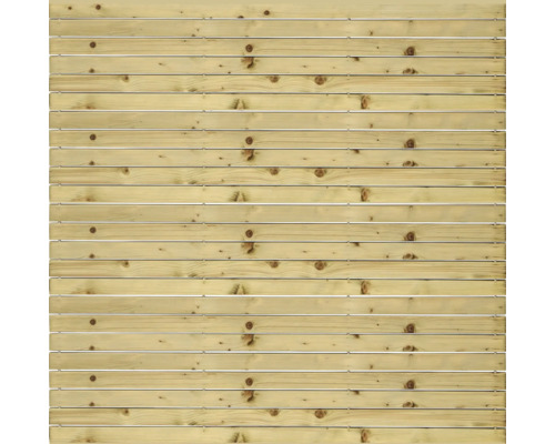 Clôture en bois avec planches horizontales