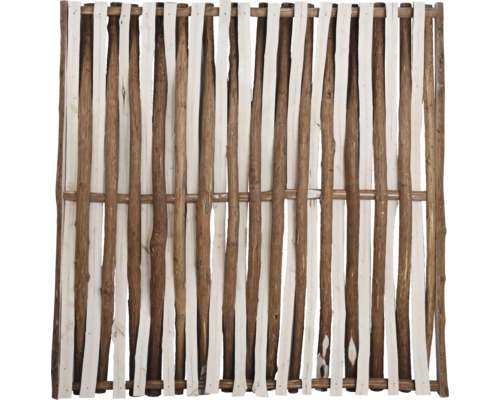 Clôture en bois faite de branches et de lattes