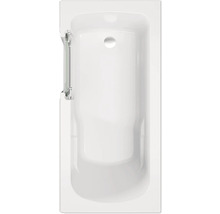 Weisse Badewanne mit Badewannentür aus Glas