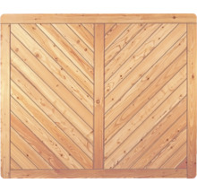 Élément de clôture en bois avec motif diagonal