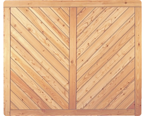 Élément de clôture en bois avec motif diagonal