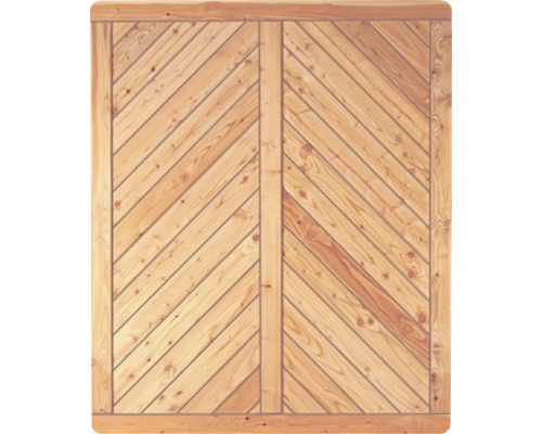 Zaun Hauptelement Esbjerg 150 x 180 cm natur Holzpaneel mit Fischgrätenmuster für den Innenausbau