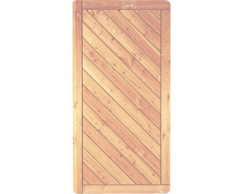 Porte en bois avec motif de planches diagonales