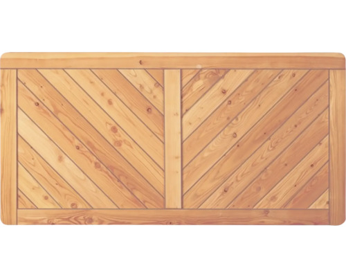 Holzzaun mit Fischgrätenmuster