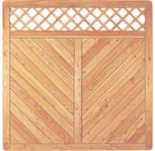 Panneau de clôture en bois avec motif losanges