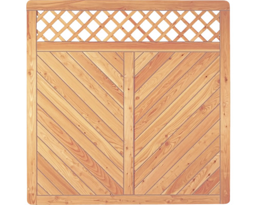 Panneau de clôture en bois avec motif losanges