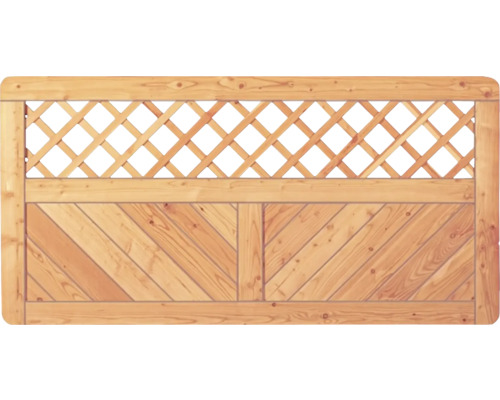 Clôture en bois avec motif losanges