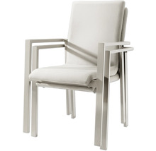 Chaise avec accoudoirs et structure métallique