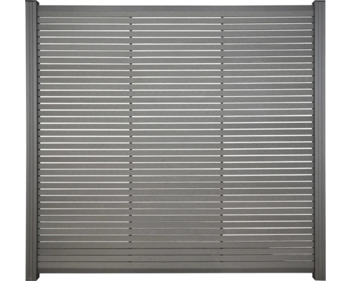 Zaunelement mit horizontalen Lamellen für den Garten