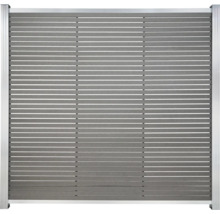 Gartenzaun mit horizontalen Lamellen und Rahmen