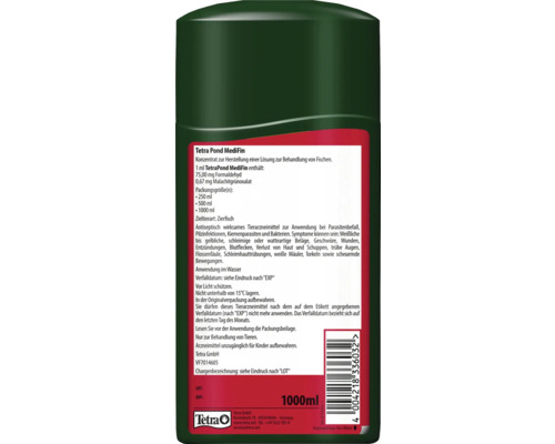 Tetra Pond MediFin Konzentrat in einer 1000 ml Flasche zur Fischbehandlung