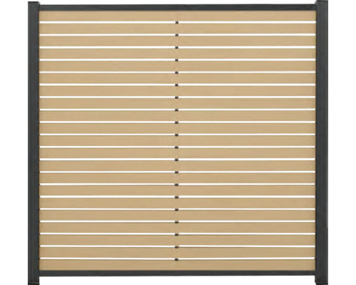 Gartenzaun aus Holz mit horizontalen Latten